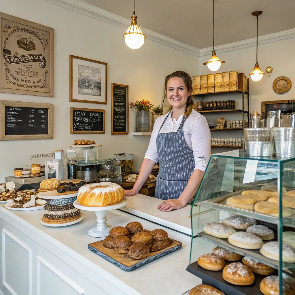 Emily Davis in her newfound bakery